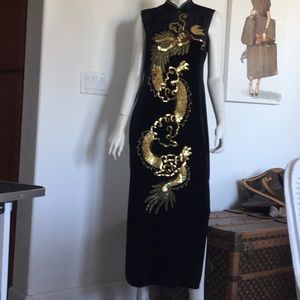 Silver dragon sheath dress Halloween